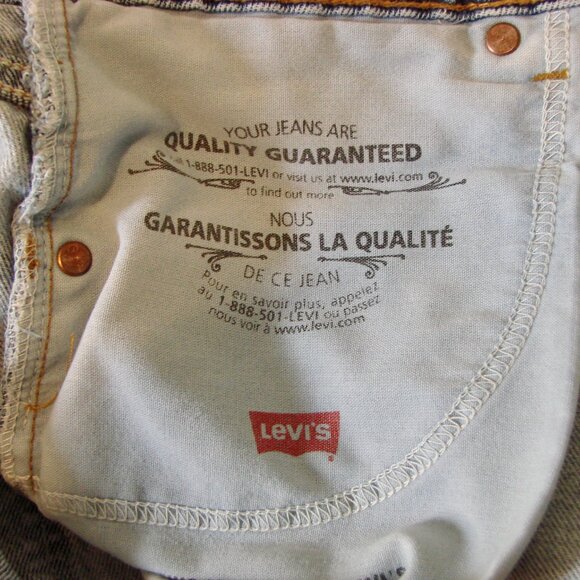 Vintage 90s Levi's 550 Jeans Relaxed Fit Tapered Leg Black Batwing 1991 34 x 30 - Picture 5 of 15